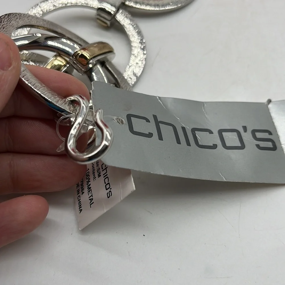 Chico’s NWT Avondale Circle Metal Belt size S/M